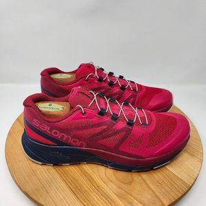 Salomon Trail - Womens- Size 8- Pink Red- [406122]- Lace Up- Running Shoes